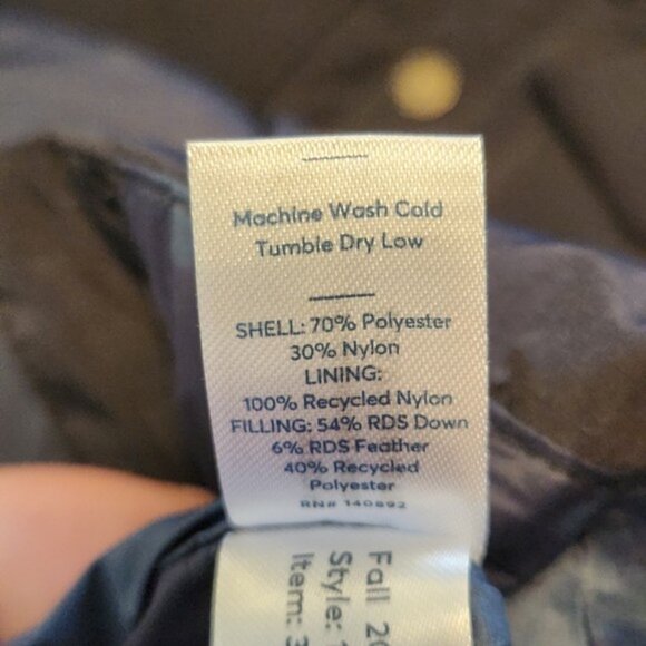 NWOT Marine Layer Men’s Jet Black Puffer Oversized Coat Size Small - Picture 6 of 6